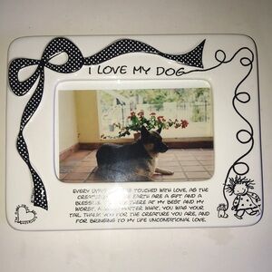 NWT “I Love My Dog” Photo Frame